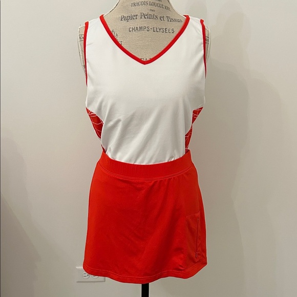 Vintage Red & White Tennis Tank with Matching Skort 🎾 - Picture 3 of 12
